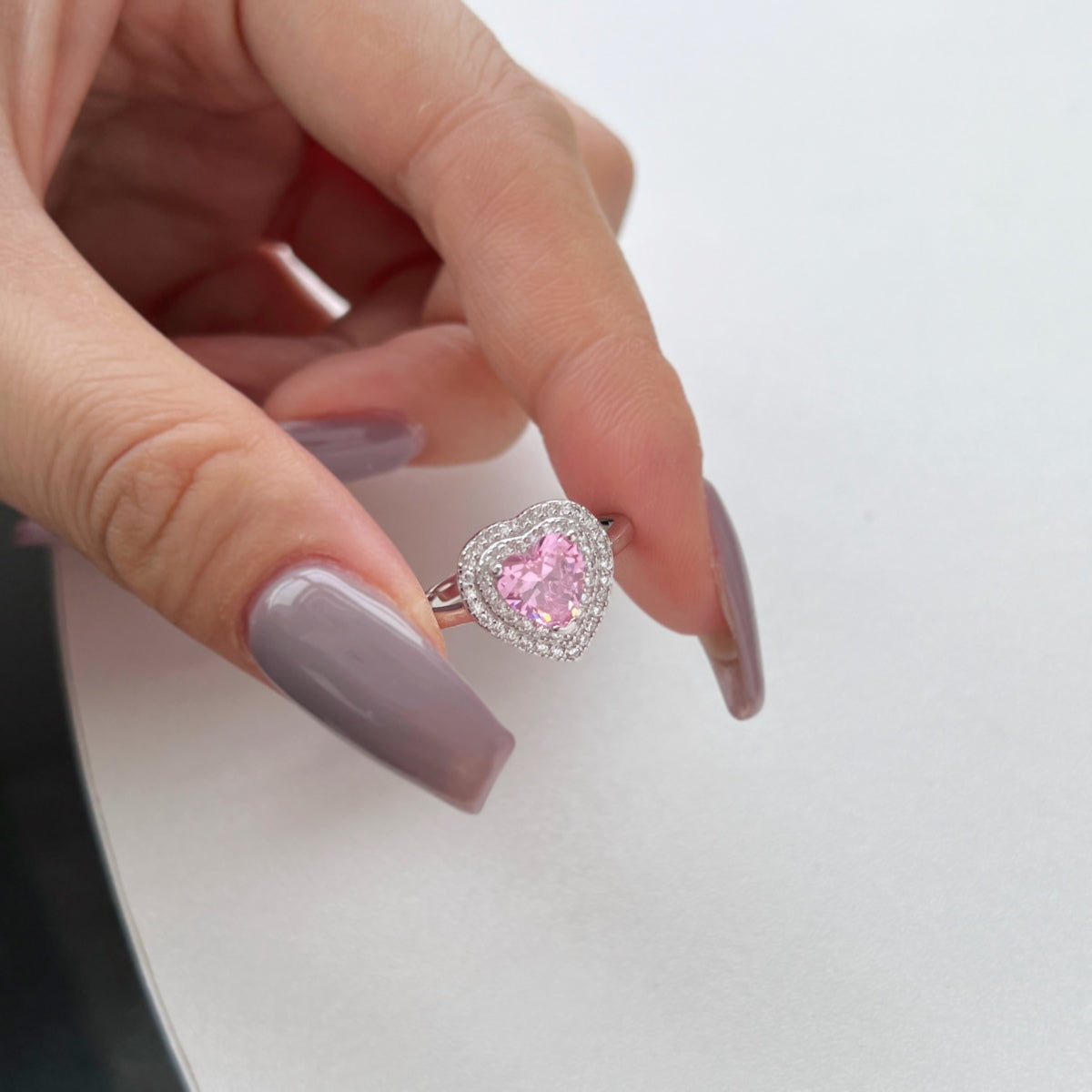 [Olivia Jewelry]Delicate Ebullient Heart Shape Wedding Ring