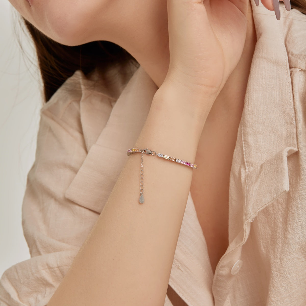 [Olivia Jewelry]Delicate Romantic Heart Shape Lover Bracelet