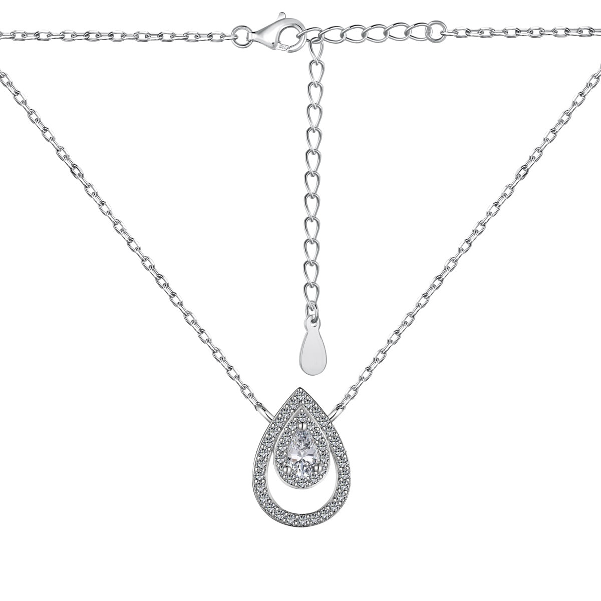 [Olivia Jewelry]Sparkling Pear Cut Necklace