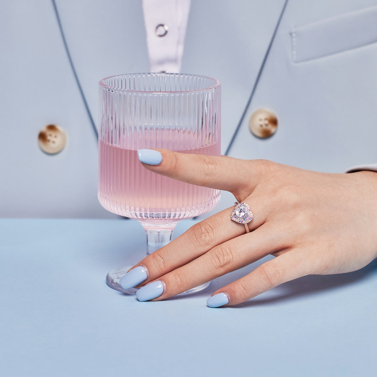 [Olivia Jewelry]Delicate Ebullient Heart Shape Wedding Ring