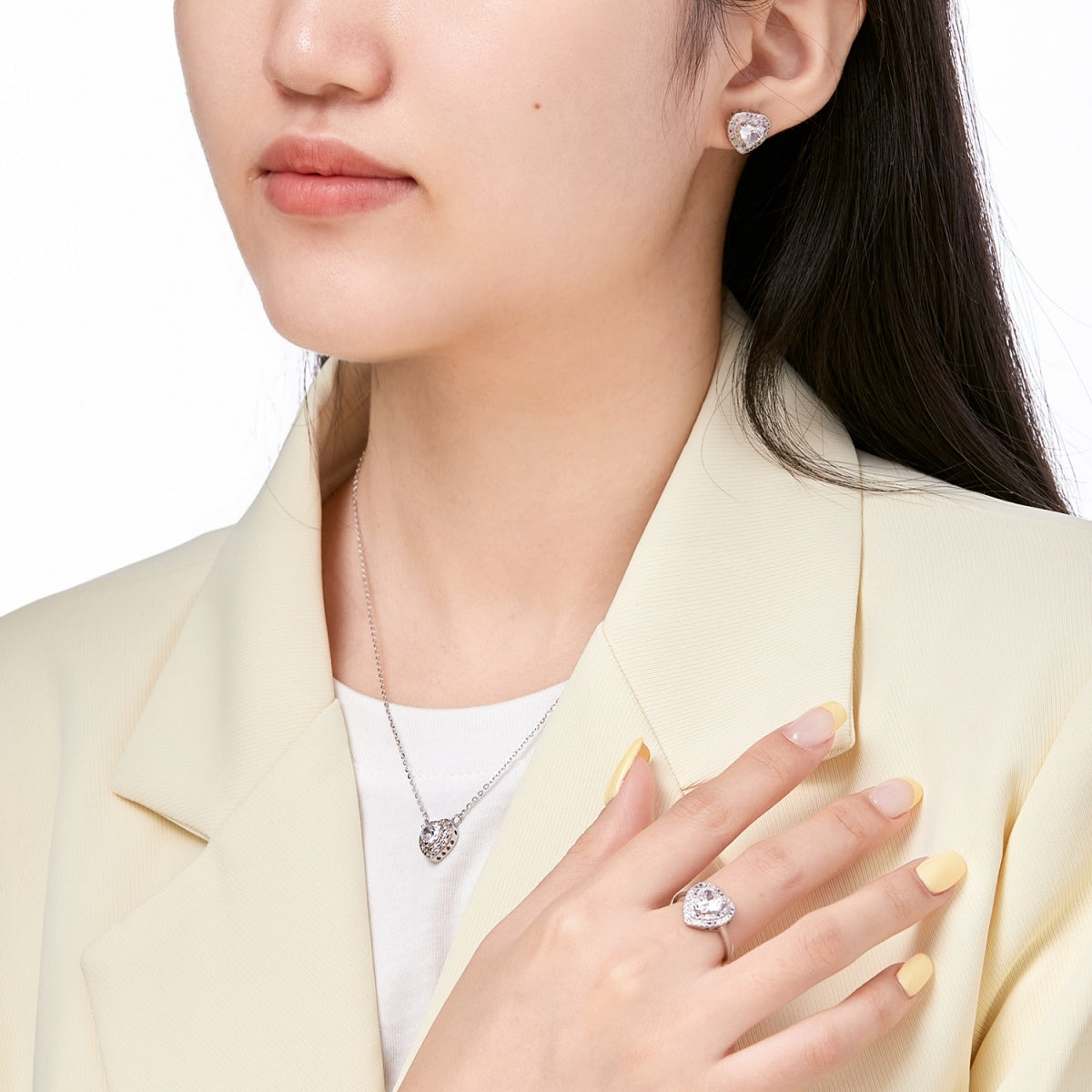 [Olivia Jewelry]Delicate Ebullient Heart Shape Wedding Ring