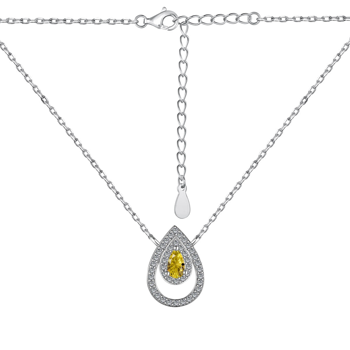 [Olivia Jewelry]Sparkling Pear Cut Necklace