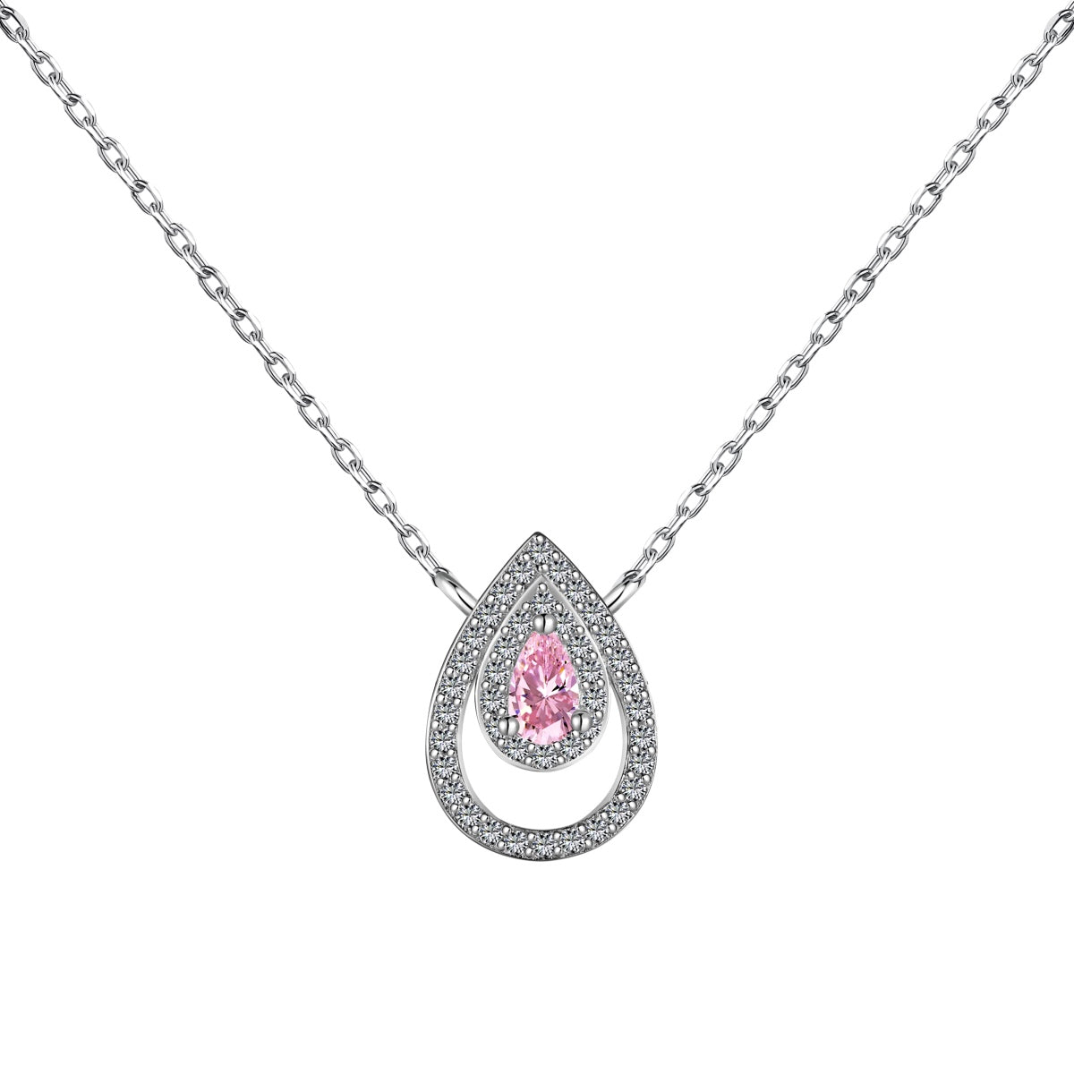 [Olivia Jewelry]Sparkling Pear Cut Necklace