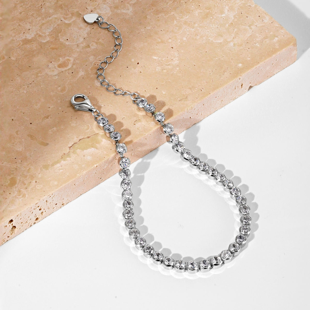 [Olivia Jewelry]Dazzling Sparkling Round Cut Daily Bracelet