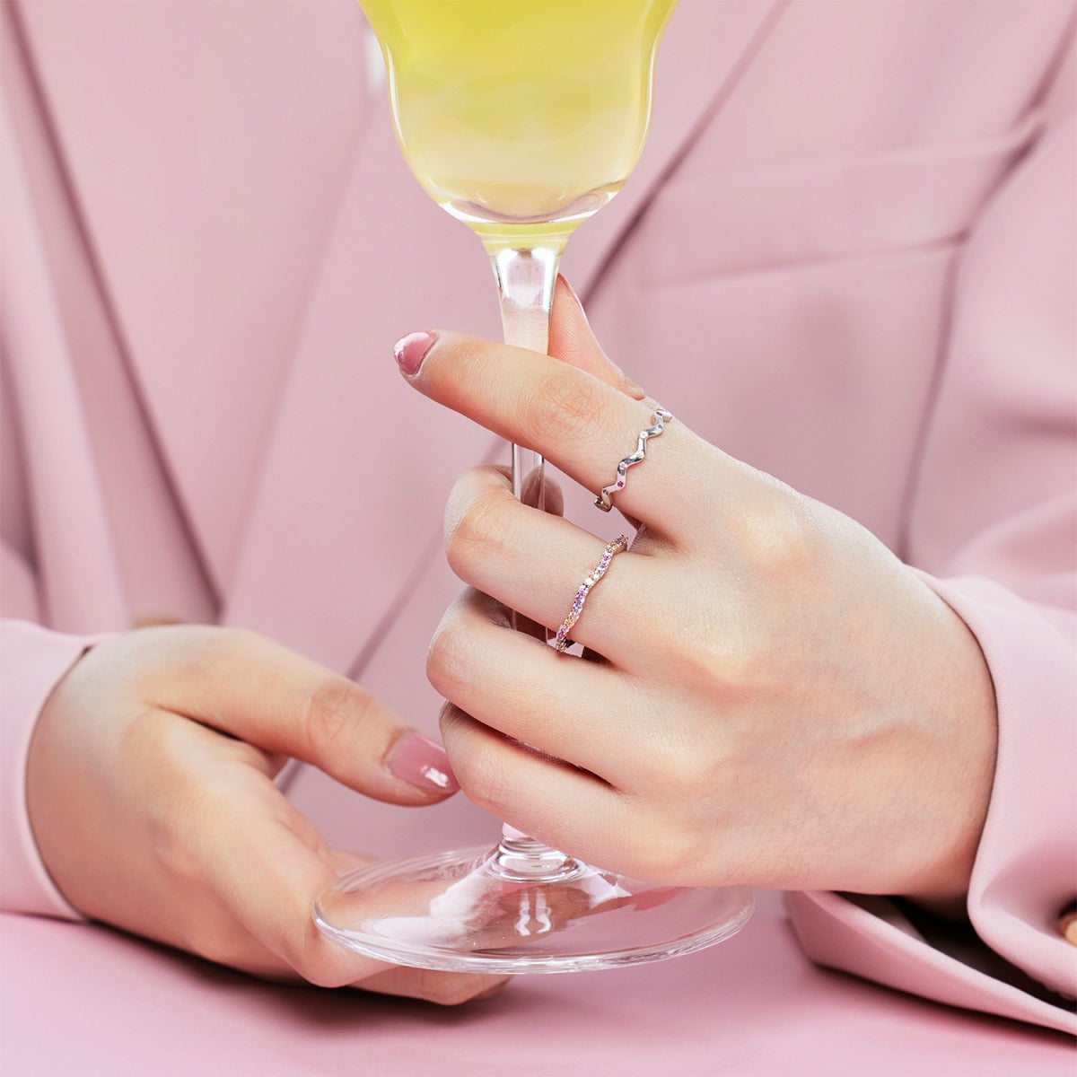 [Olivia Jewelry]Dainty Colorful Round Cut Party Ring