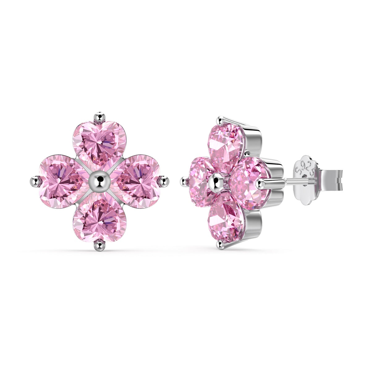 [Olivia Jewelry]Four-Leaf Clover Ball Earrings