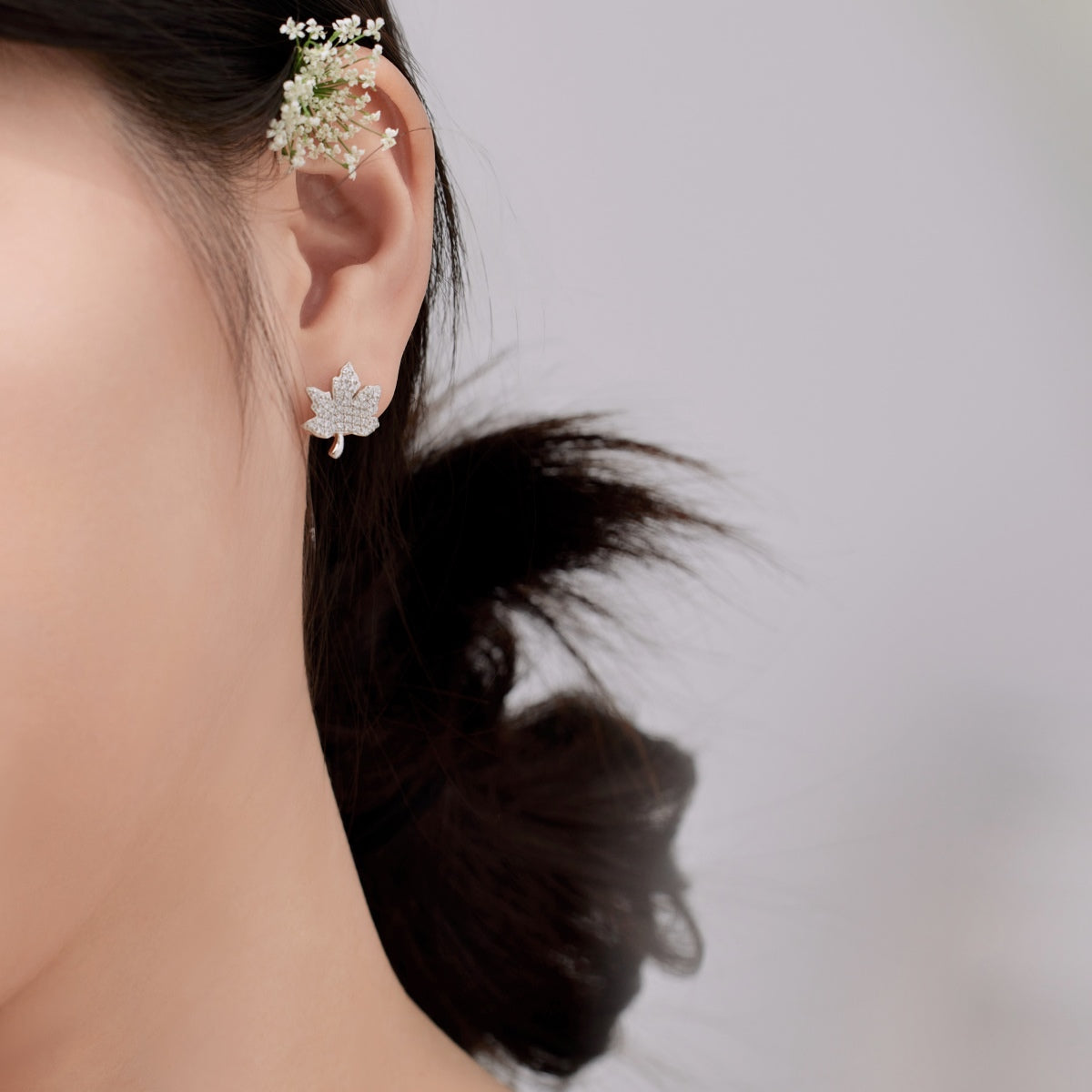 [Olivia Jewelry]Exquisite Maple Leaf Design Earrings
