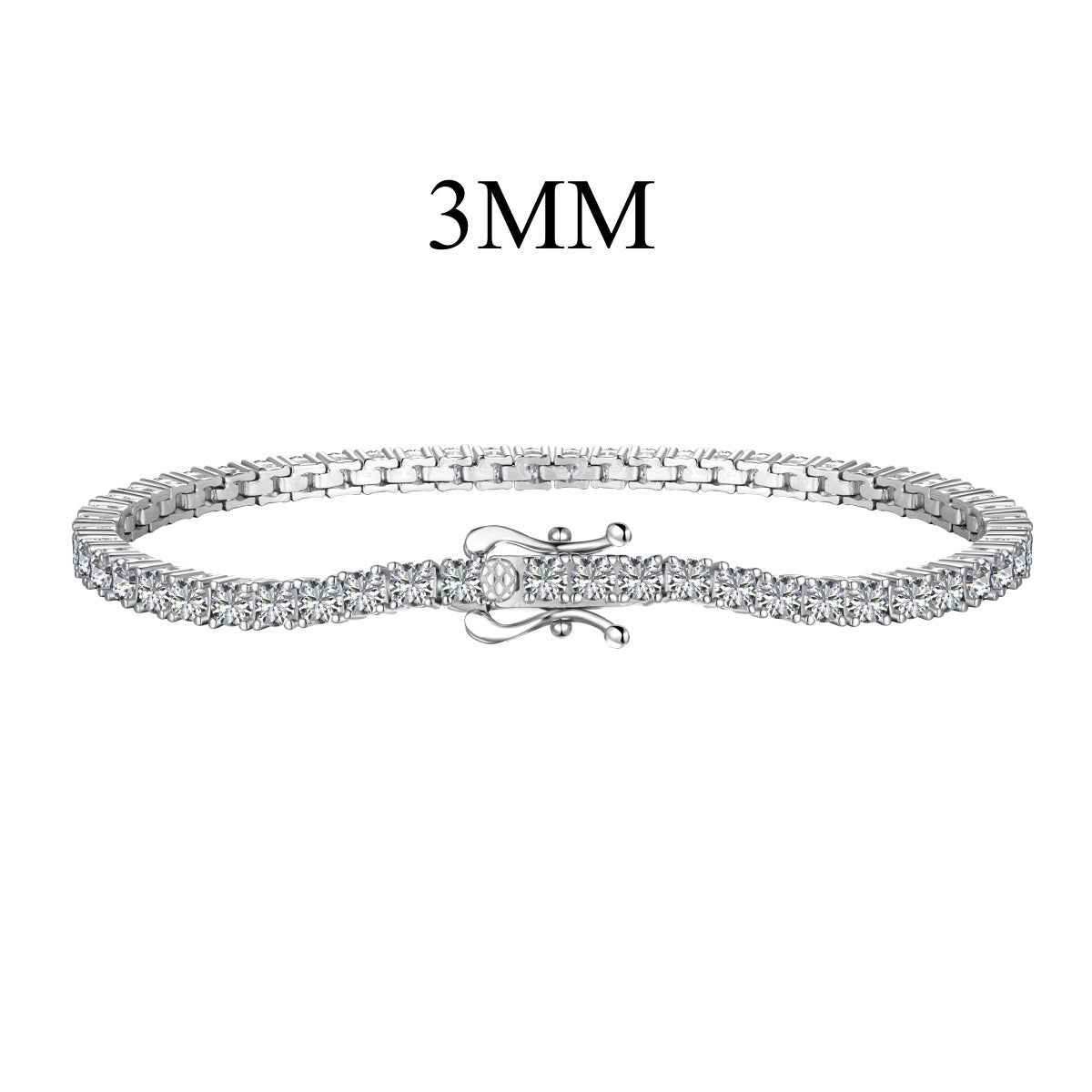 [Olivia Jewelry]Dainty Charming Round Cut Tennis Bracelet