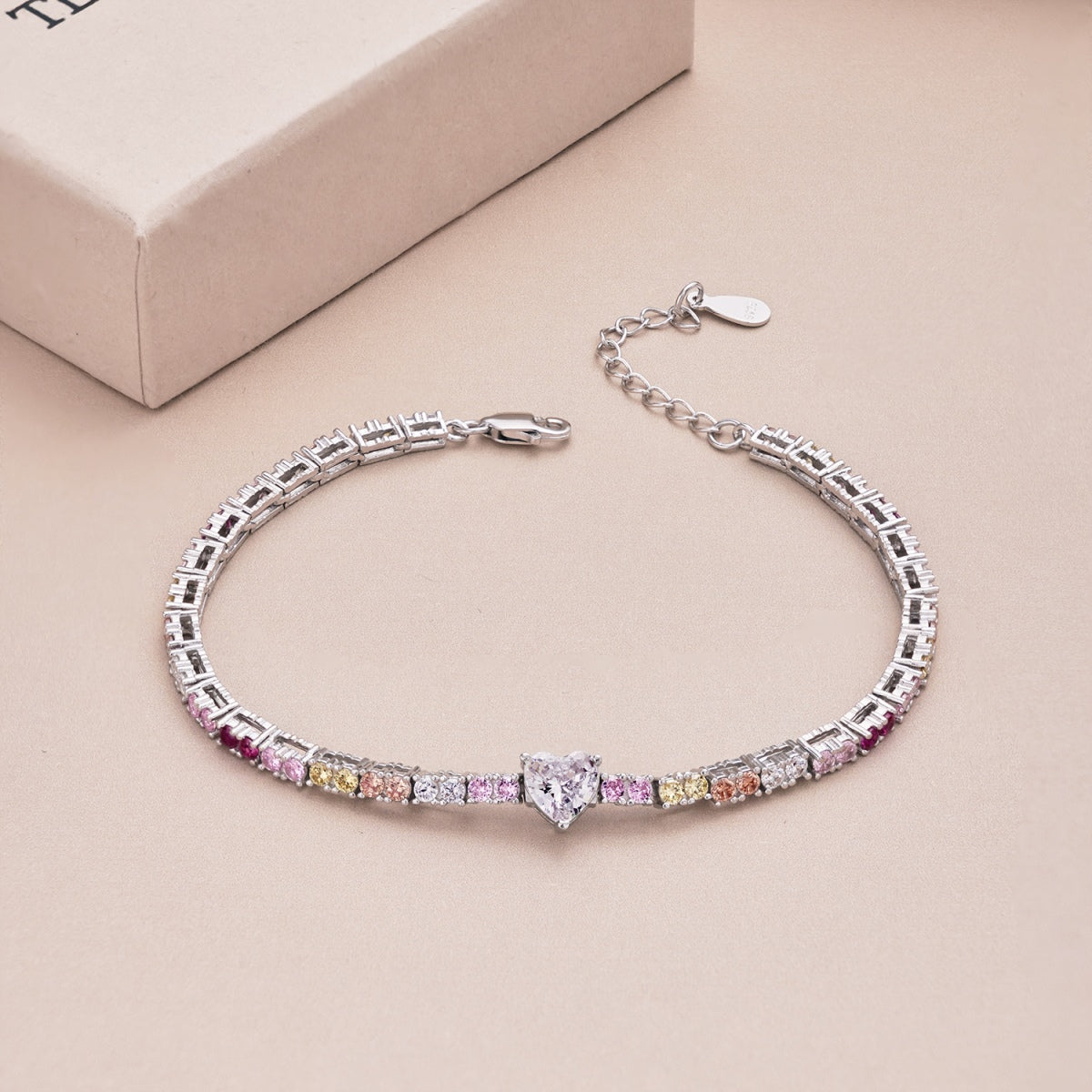 [Olivia Jewelry]Delicate Romantic Heart Shape Lover Bracelet