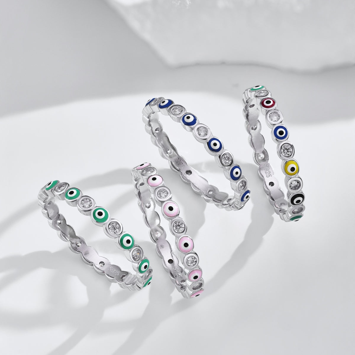 [Olivia Jewelry]Sparkling Vibrant Round Shape Daily Ring