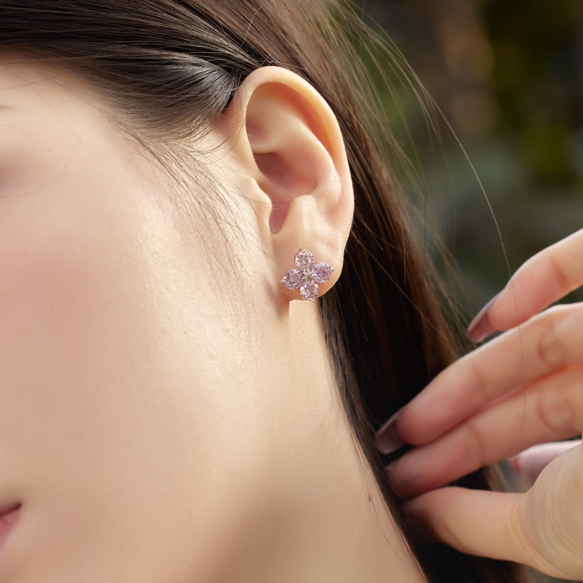 [Olivia Jewelry]Four-Leaf Clover Eight-Pointed Star Earrings