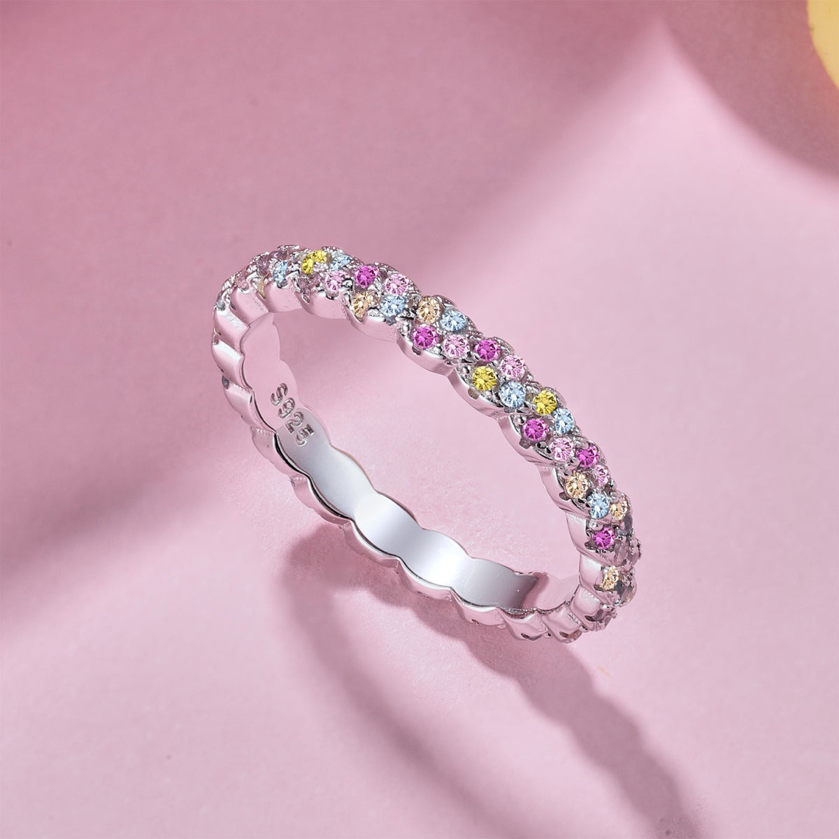 [Olivia Jewelry]Dainty Ebullient Round Cut Daily Ring