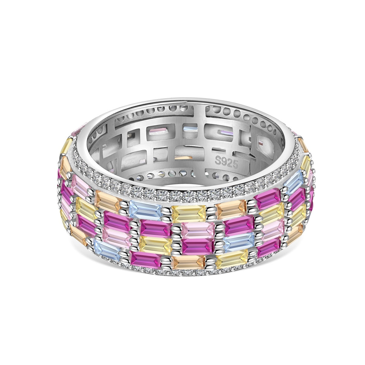 [Olivia Jewelry]Radiant Colorful Radiant Cut Daily Ring