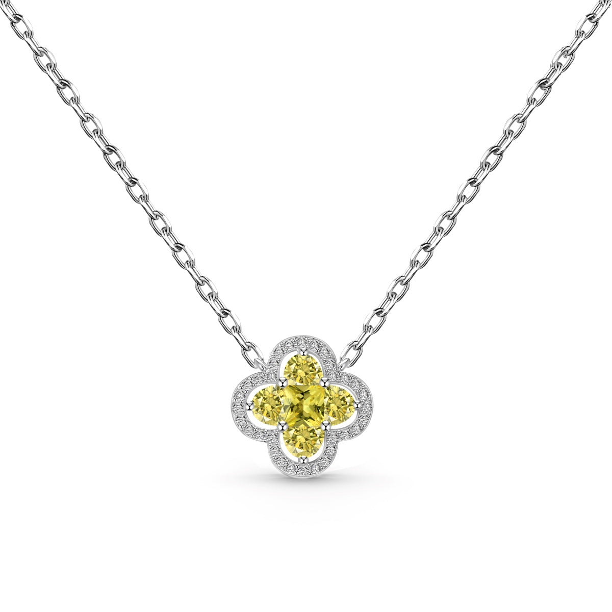 [Olivia Jewelry]Spliced Lucky Four-Leaf Clover Versatile Necklace