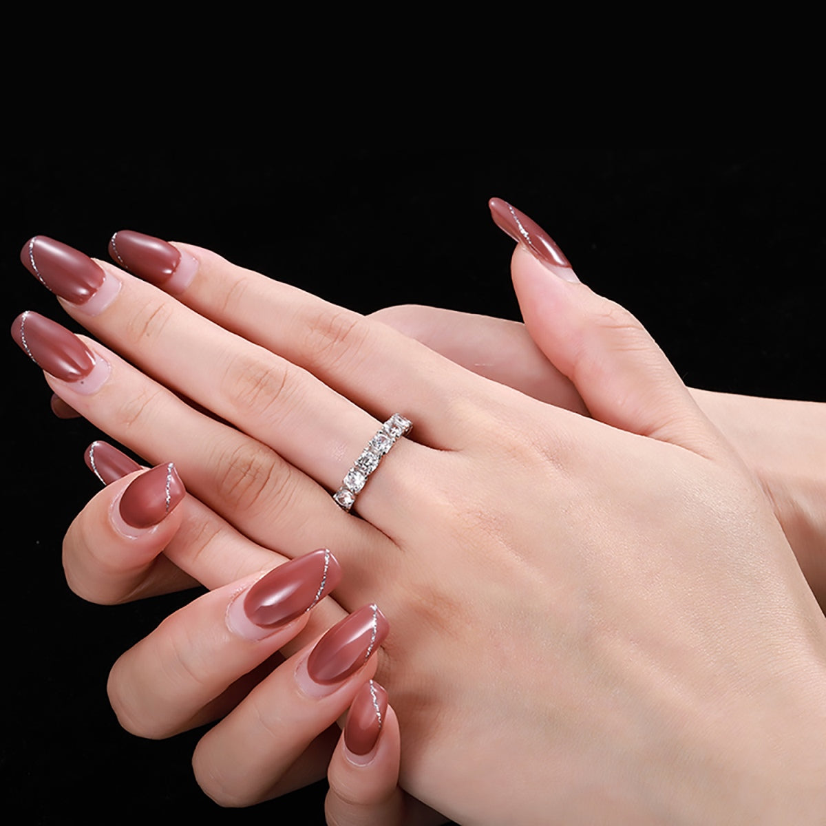 [Olivia Jewelry]Eternity Round Cut Tennis Ring