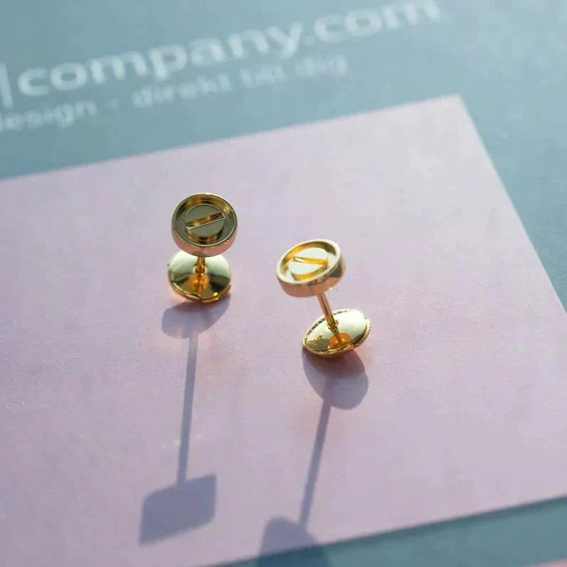 [Olivia Jewelry]LOVE EARRINGS GOLD 10MM