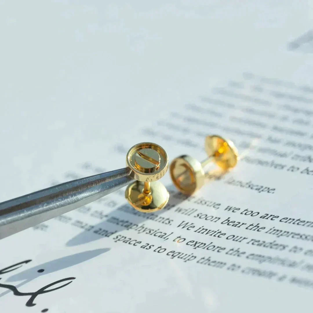 [Olivia Jewelry]LOVE EARRINGS GOLD 10MM