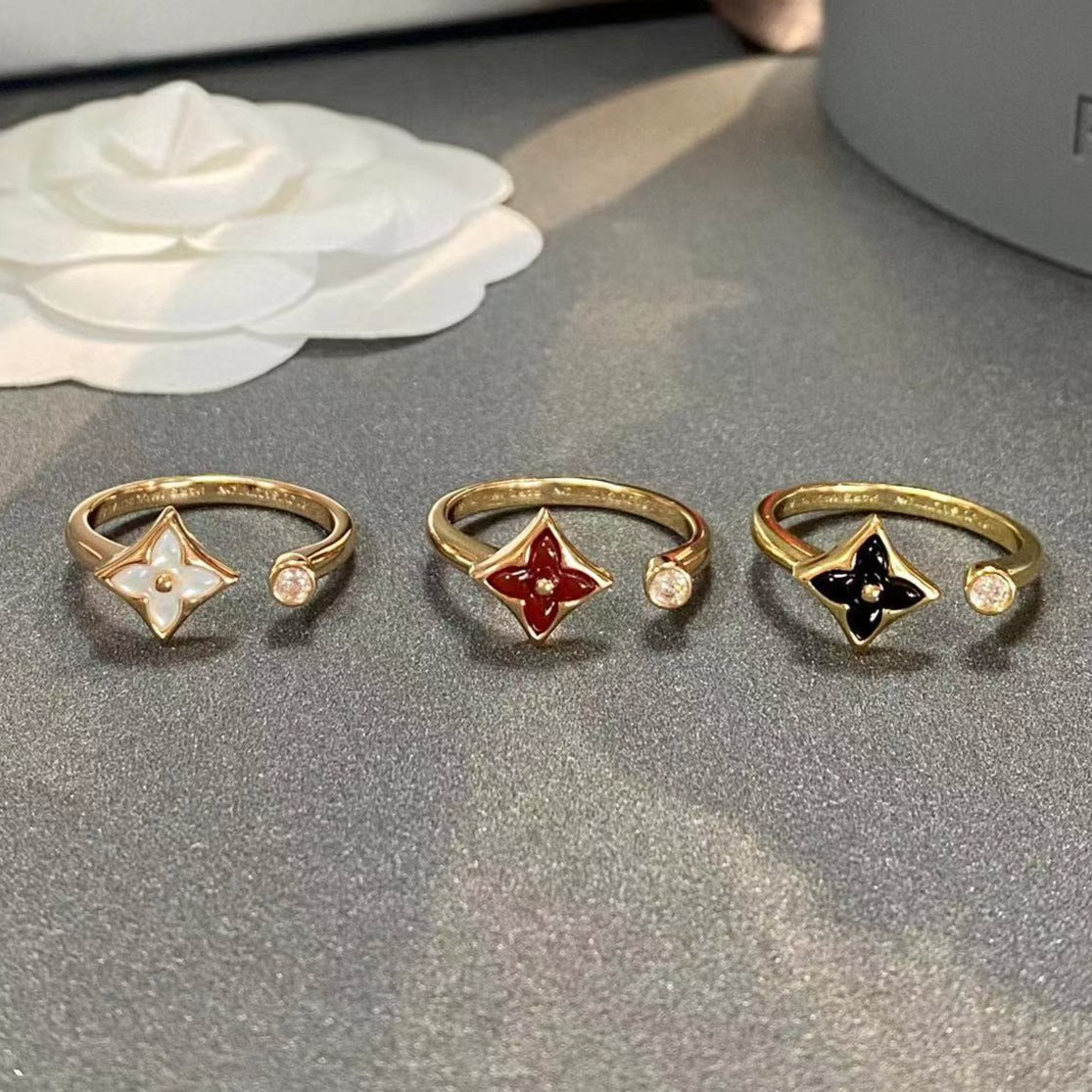 [Olivia Jewelry]STAR 1 DIAMOND OPEN RING