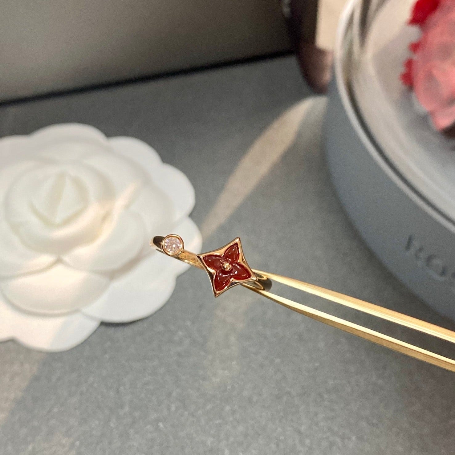 [Olivia Jewelry]STAR 1 DIAMOND OPEN RING