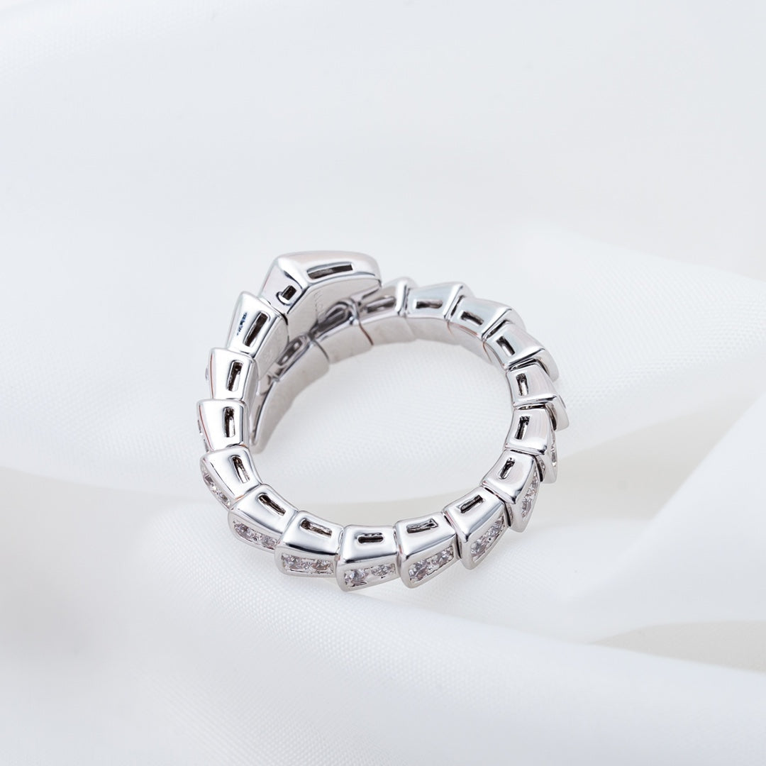 [OLIVIA]SERPENTI RING SILVER DIAMOND PAVED 4MM