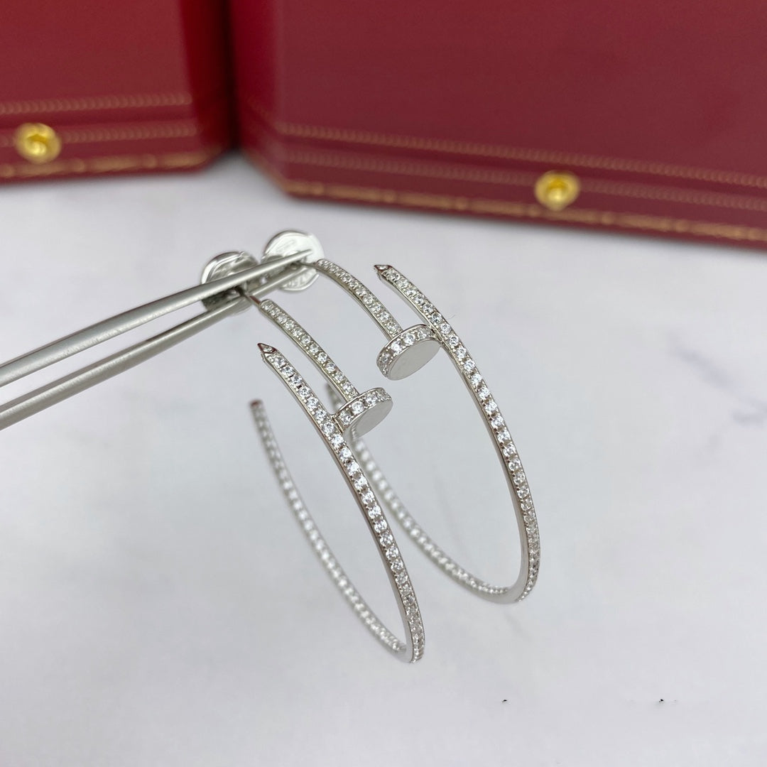 [Olivia Jewelry]JUSTE EARRINGS FULL DIAMONDS 1.8MM