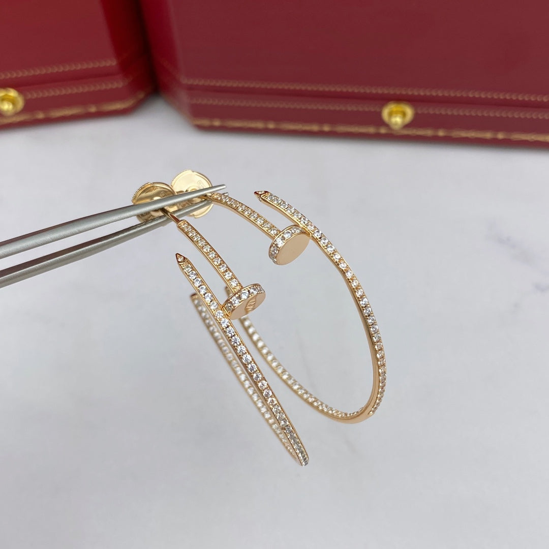 [Olivia Jewelry]JUSTE EARRINGS FULL DIAMONDS 1.8MM