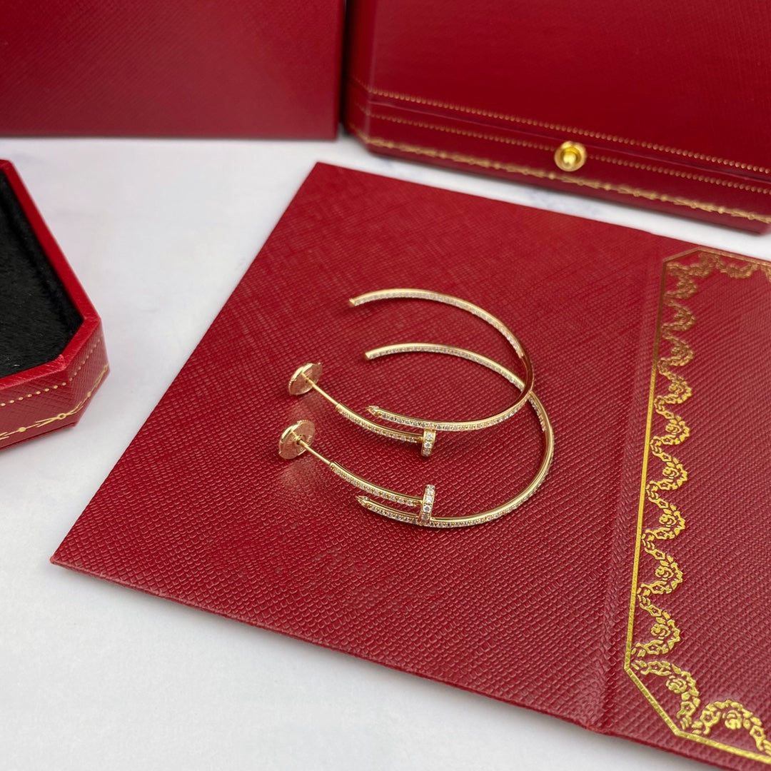 [Olivia Jewelry]JUSTE EARRINGS FULL DIAMONDS 1.8MM