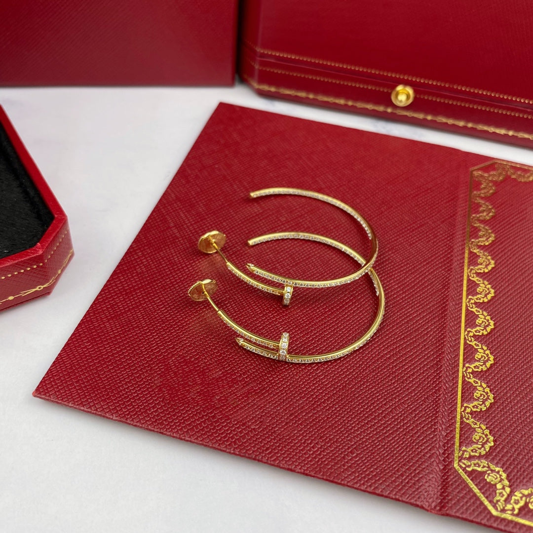 [Olivia Jewelry]JUSTE EARRINGS FULL DIAMONDS 1.8MM