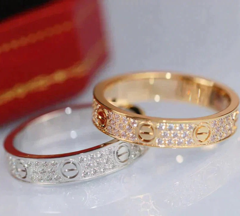 [Olivia Jewelry]LOVE RING 3.6MM DIAMOND PAVED