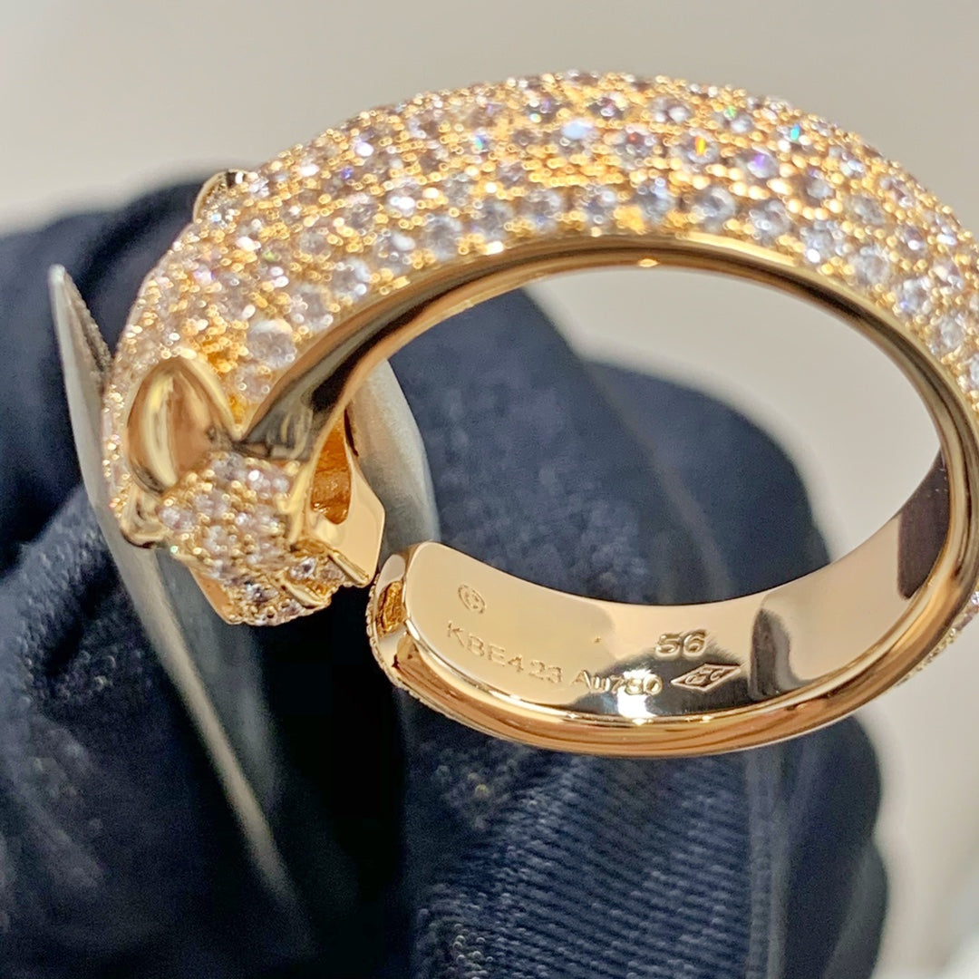 [Olivia Jewelry]PANTHERE PINK GOLD DIAMOND RING