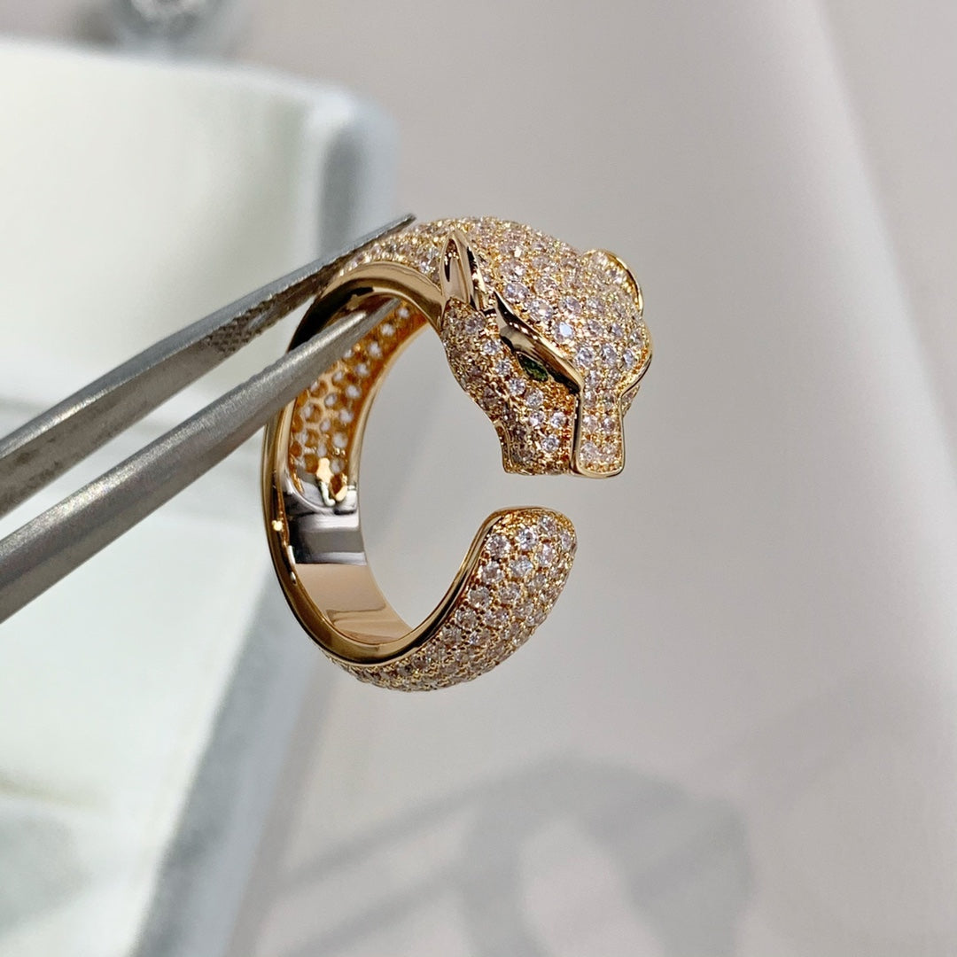 [Olivia Jewelry]PANTHERE PINK GOLD DIAMOND RING