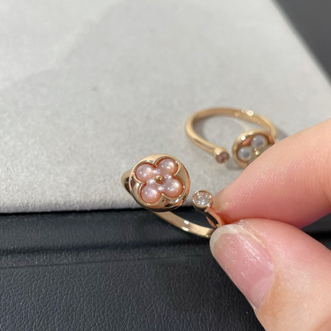 [Olivia Jewelry]SUN 1 DIAMOND PINK MOP RING