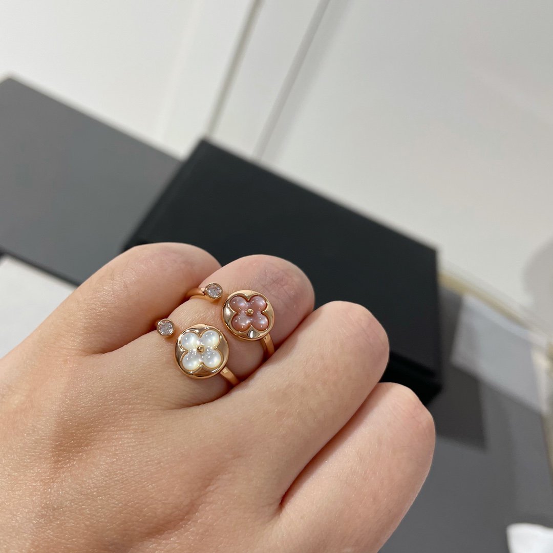 [Olivia Jewelry]SUN 1 DIAMOND PINK MOP RING