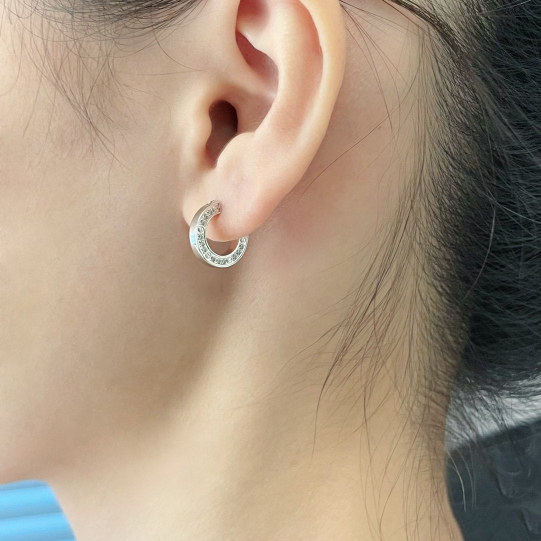 [Olivia Jewelry]LOVE DIAMOND EARRINGS