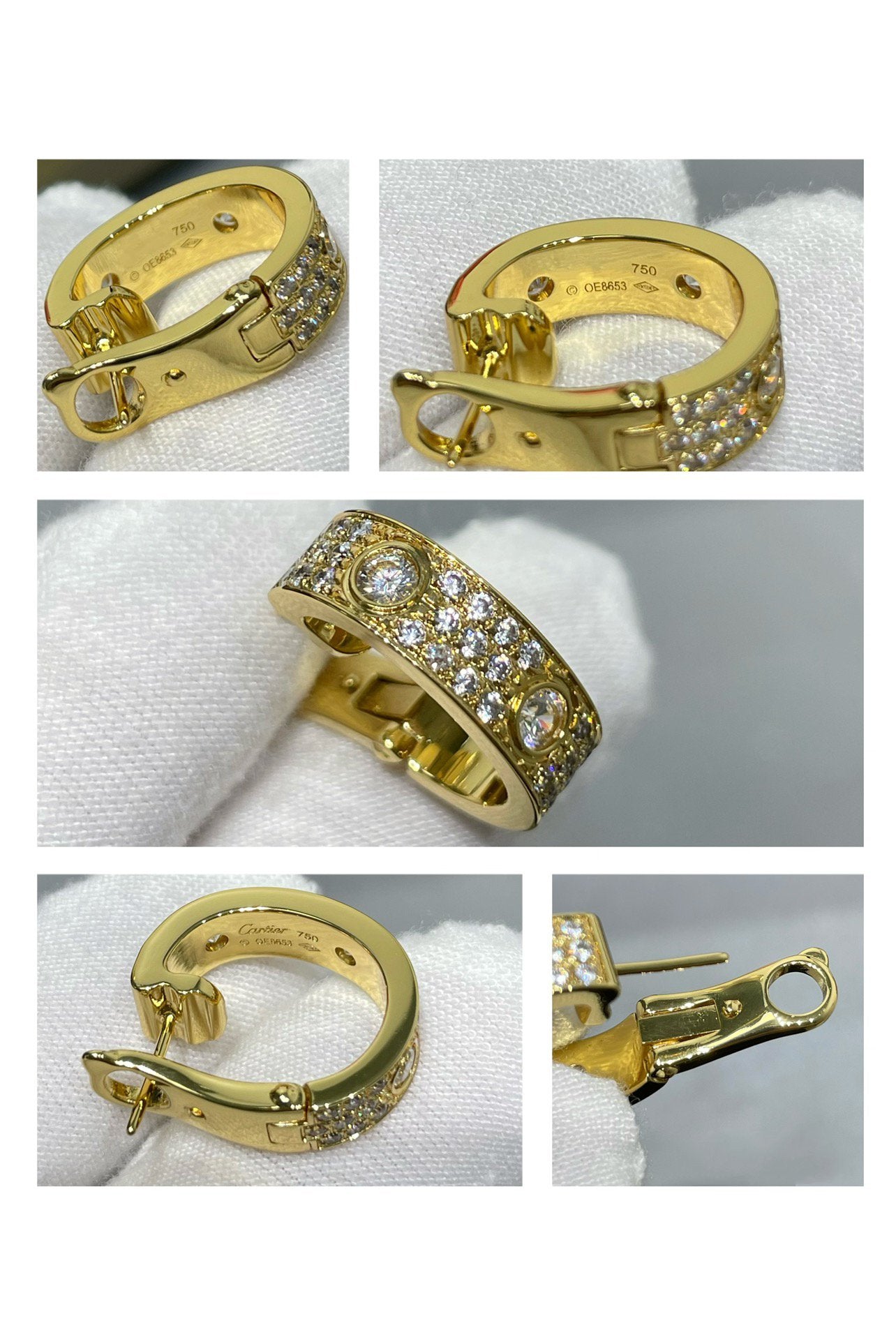 [Olivia Jewelry]LOVE 5.5MM DIAMOND PAVED EARRINGS