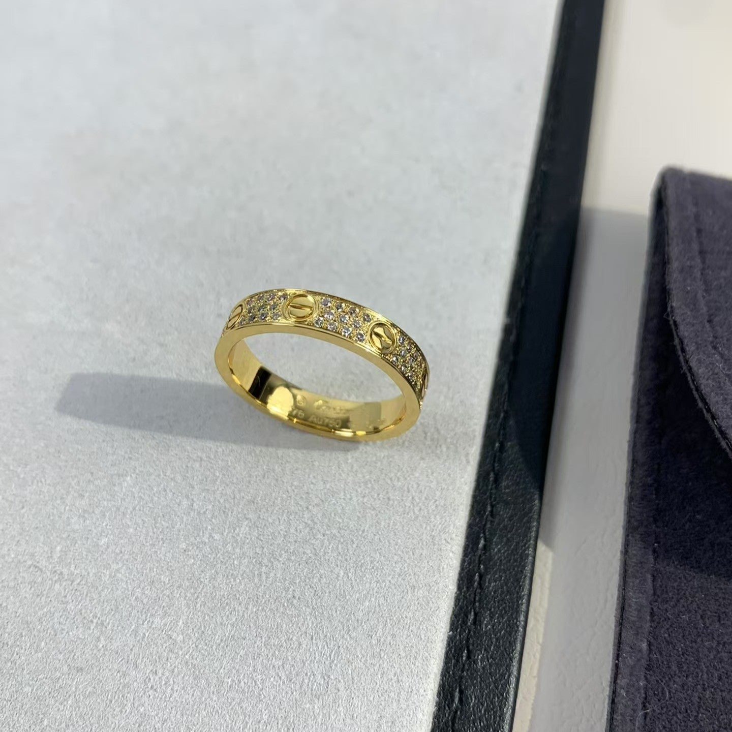 [Olivia Jewelry]LOVE RING 3.6MM DIAMOND PAVED