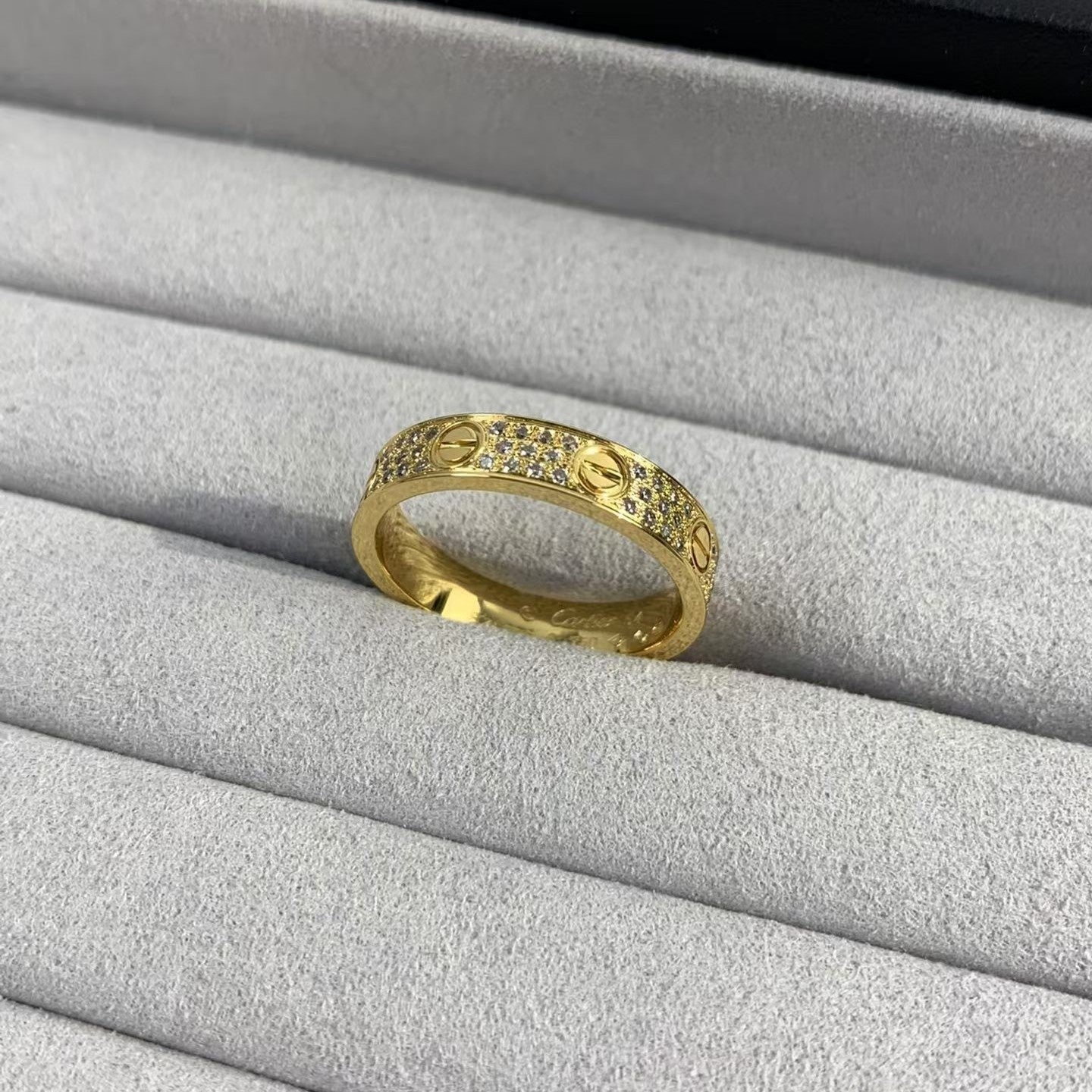 [Olivia Jewelry]LOVE RING 3.6MM DIAMOND PAVED