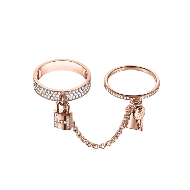 [Olivia Jewelry]HM KELLY CLOCHETTE DOUBLE RING IN  WITH DIAMONDS