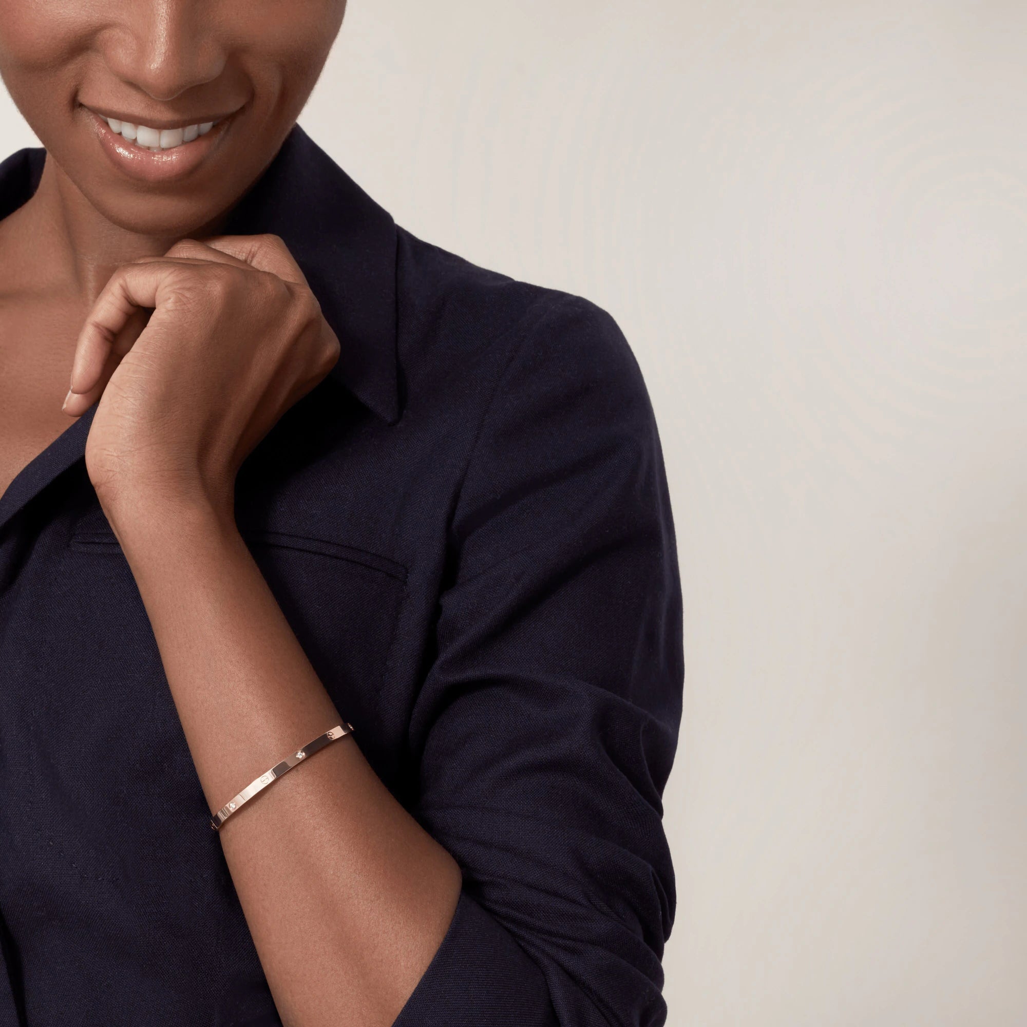 [Olivia Jewelry]LOVE BRACELET 3.65MM 6 DIAMONDS