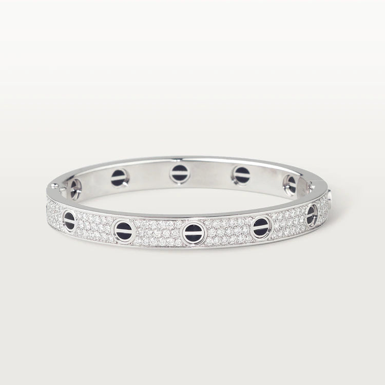 [Olivia Jewelry]LOVE BRACELET 6.1MM DIAMOND-PAVED CERAMIC
