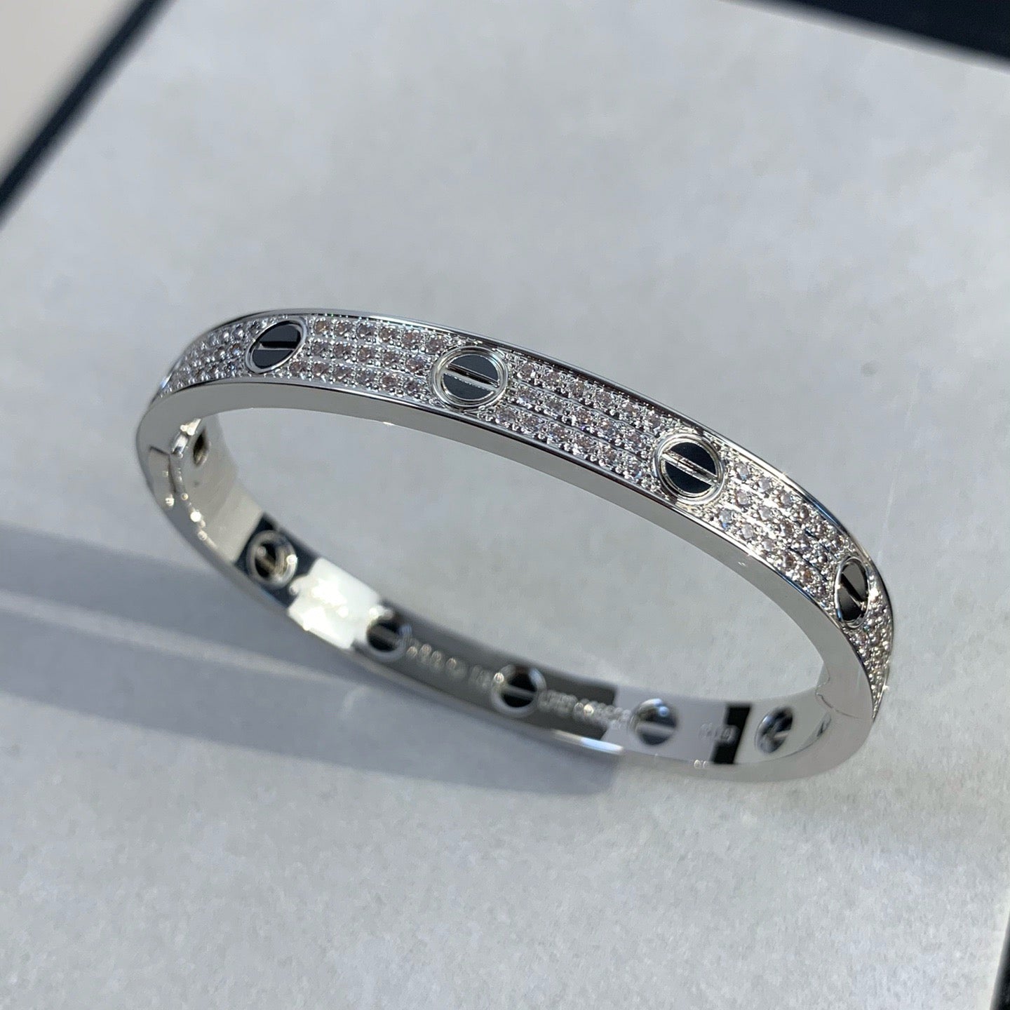 [Olivia Jewelry]LOVE BRACELET 6.1MM DIAMOND-PAVED CERAMIC