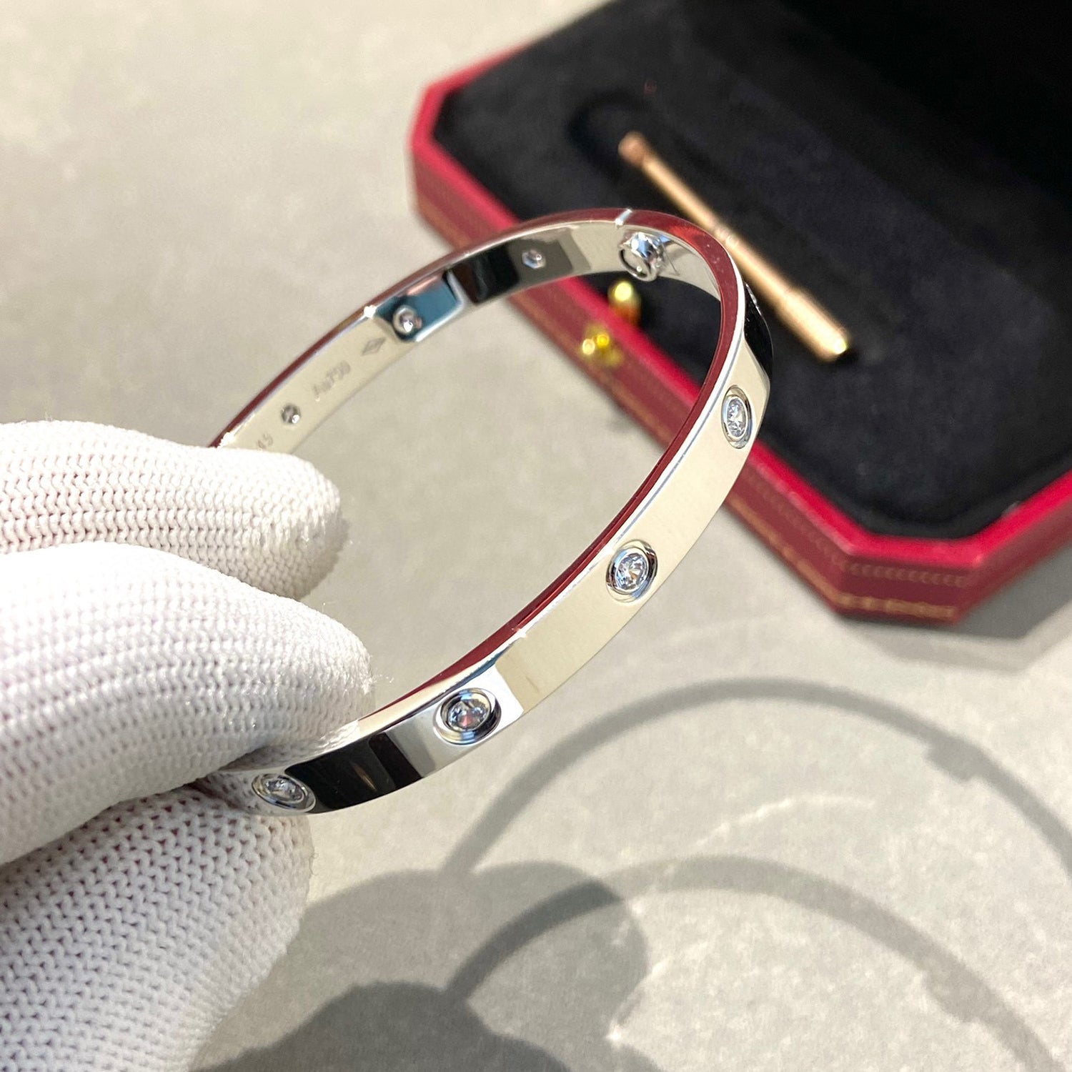 [Olivia Jewelry]LOVE BRACELET 6.1MM 10 DIAMONDS