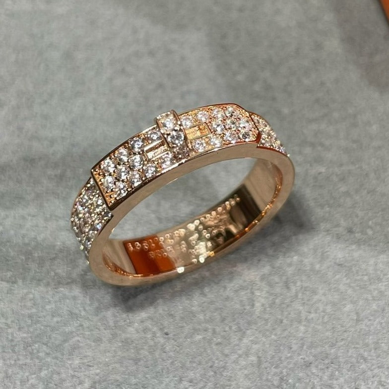 [Olivia Jewelry]KELLY PINK GOLD DIAMOND RING