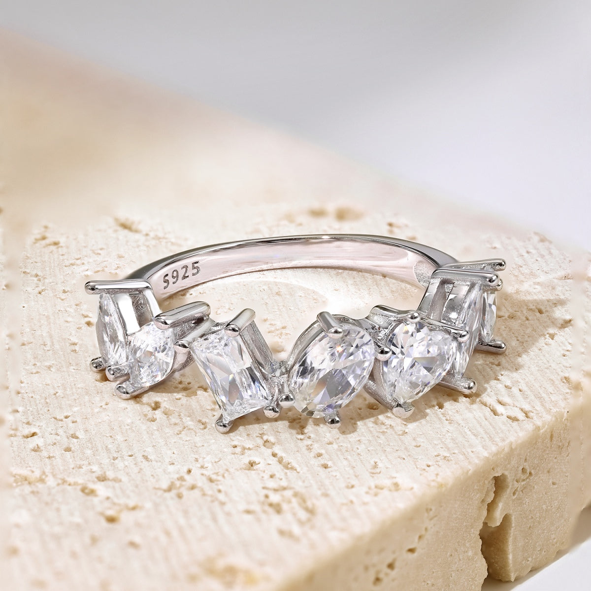 [Olivia Jewelry]Delicate Multi Cut Ring