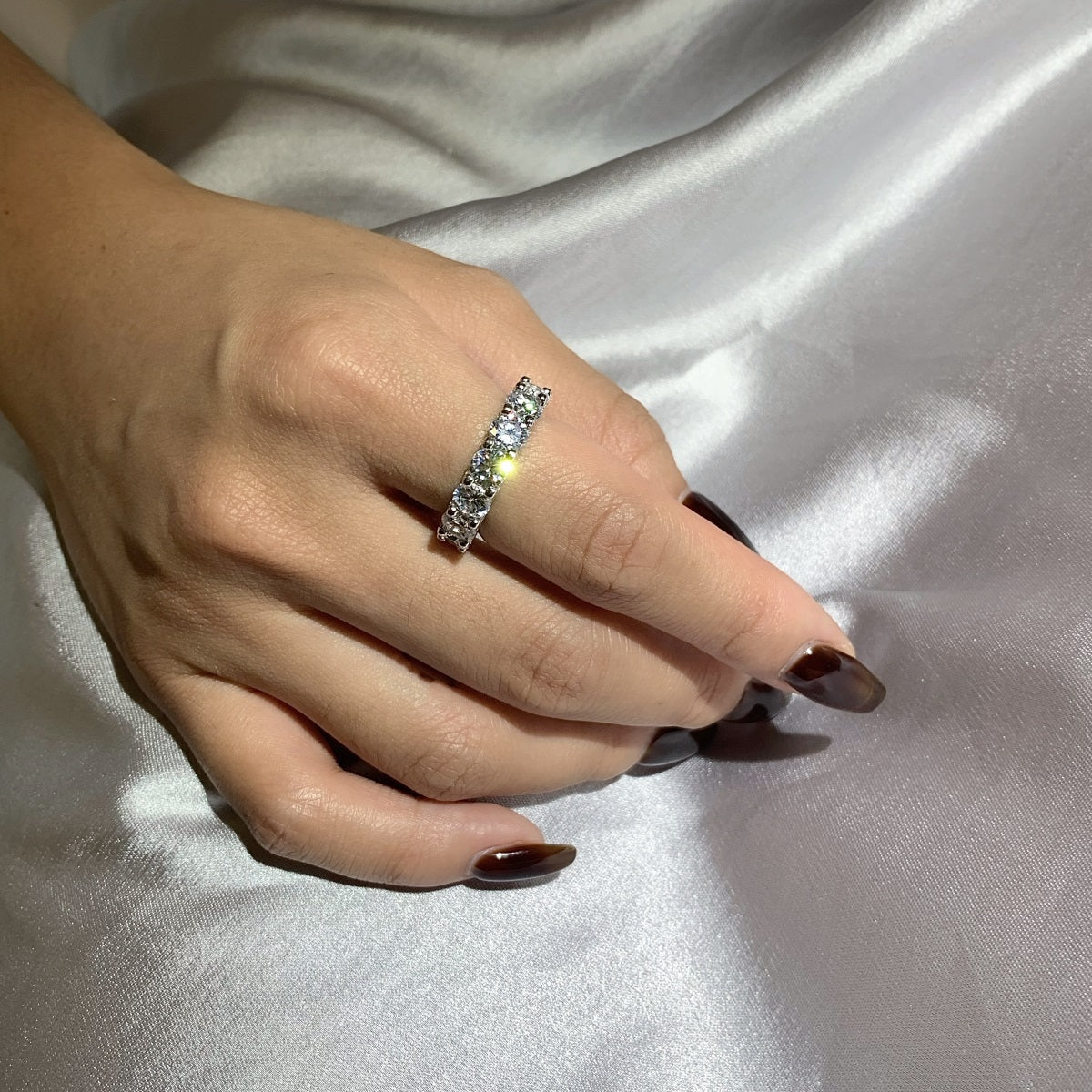 [Olivia Jewelry]Gorgeous Round Cut Tennis Ring