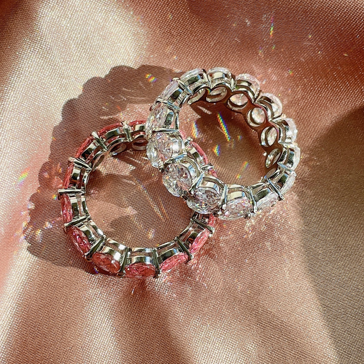 [Olivia Jewelry]Dainty Elongated Cushion Cut Tennis Ring