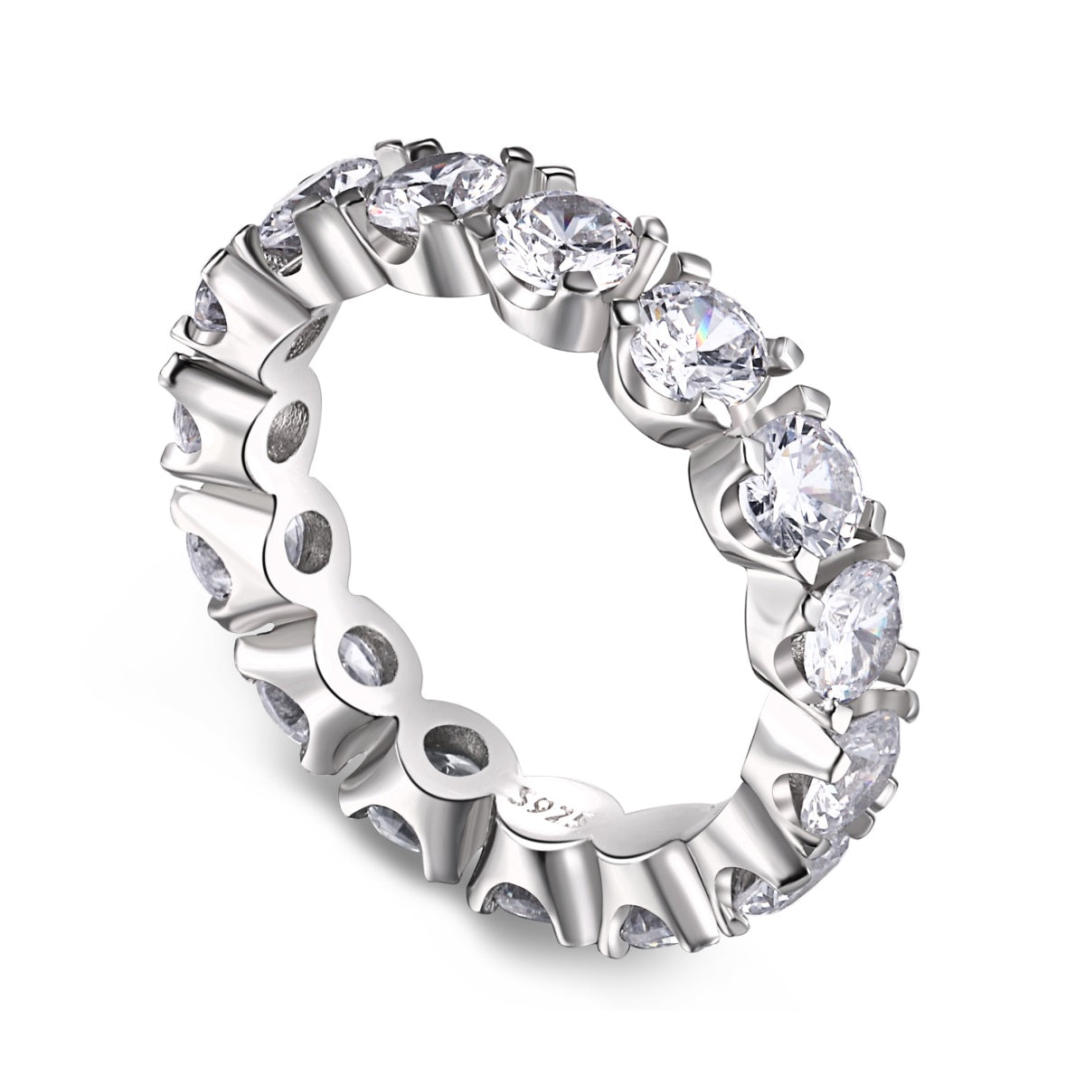 [Olivia Jewelry]Eternity Round Cut Tennis Ring