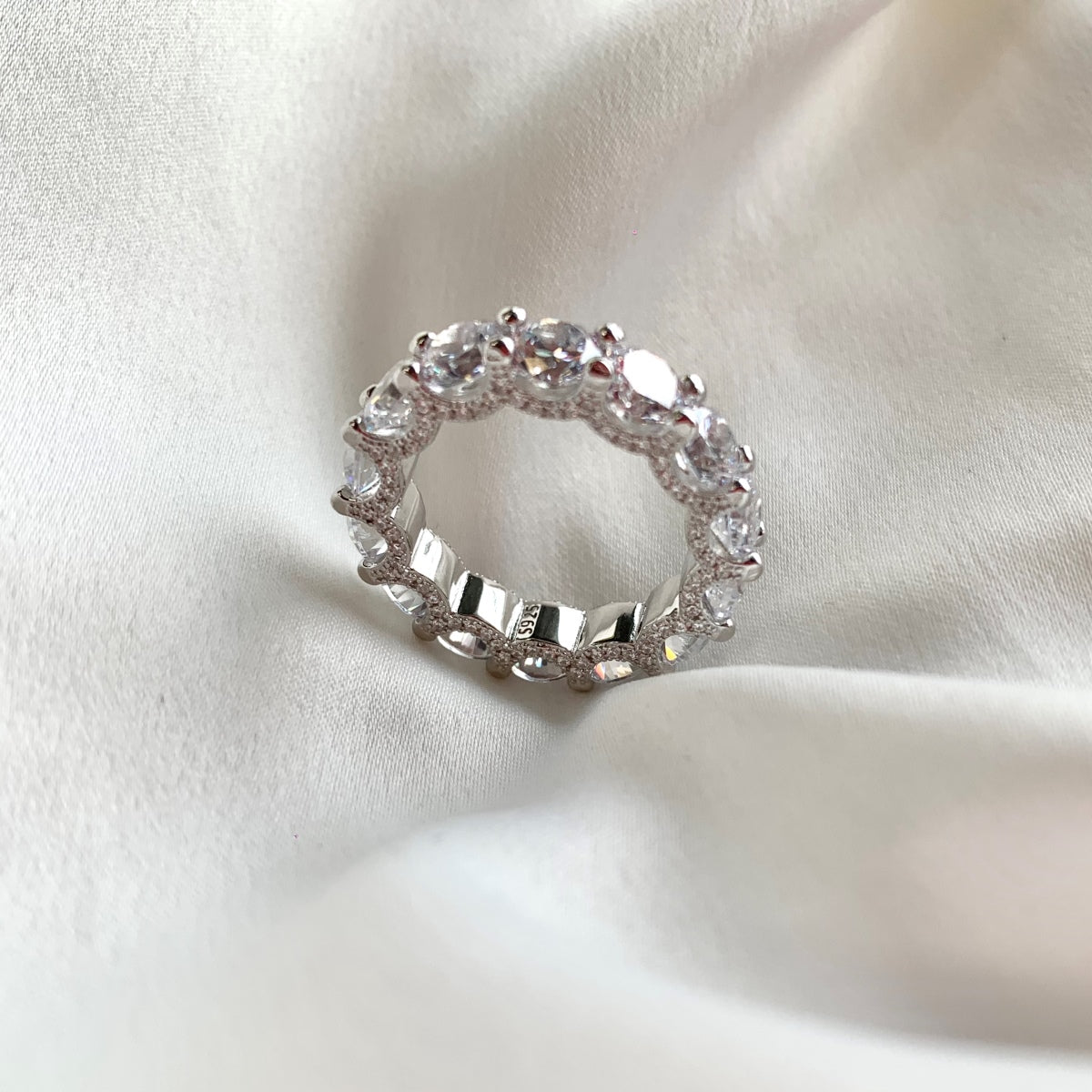 [Olivia Jewelry]Gorgeous Round Cut Tennis Ring