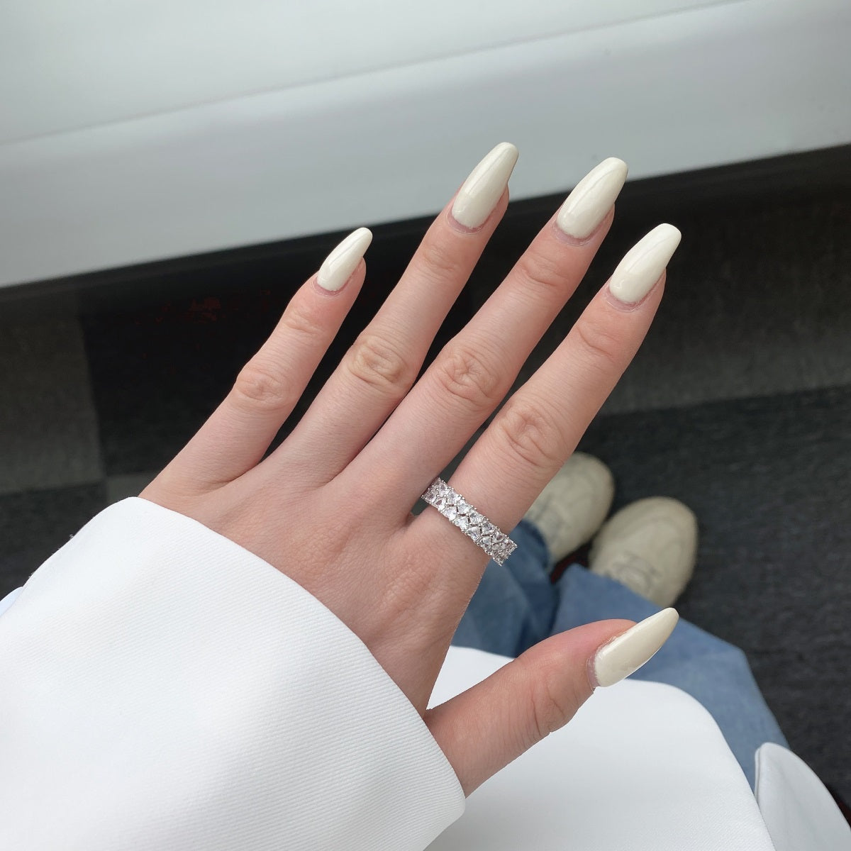 [Olivia Jewelry]Sparkling Full Heart Ring