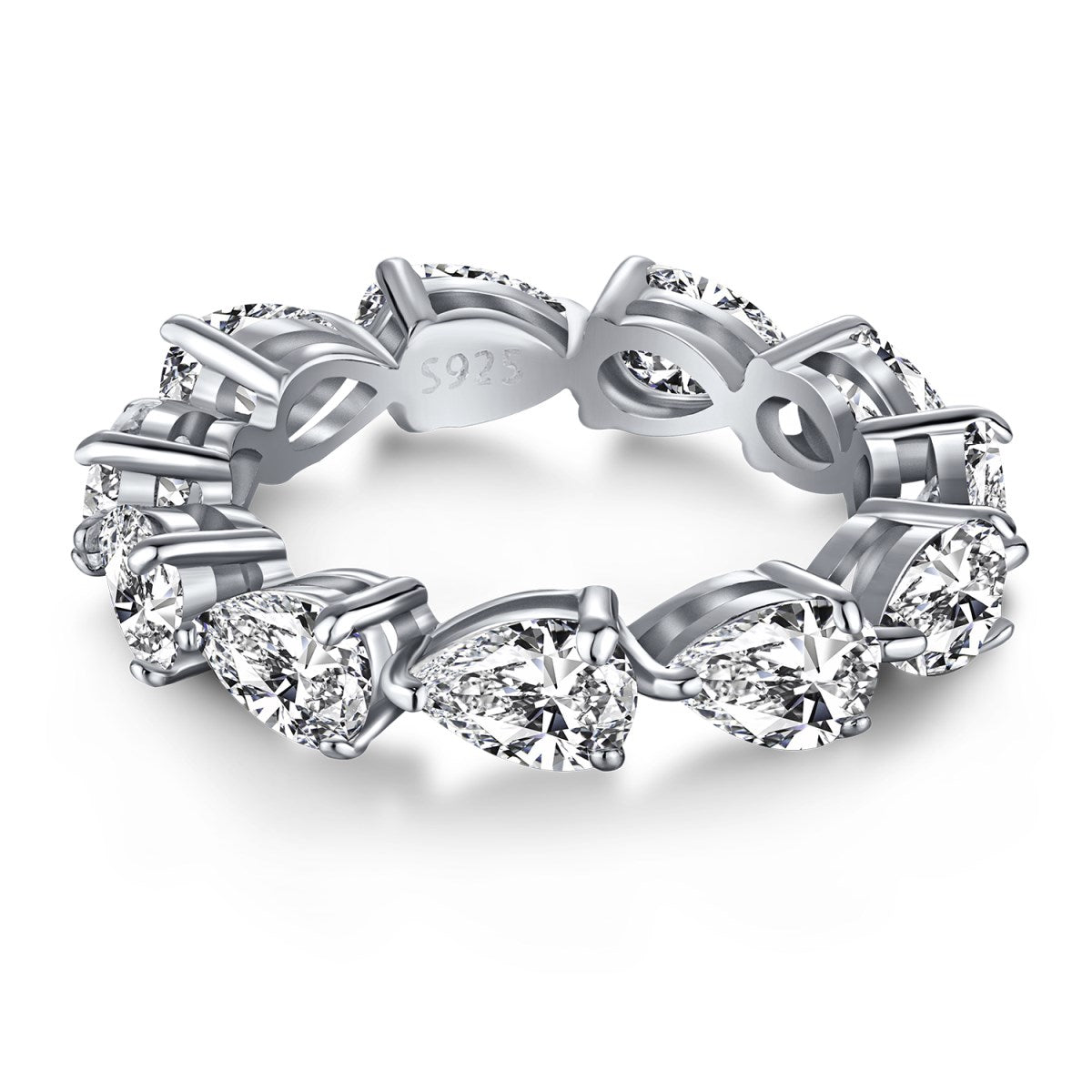 [Olivia Jewelry]Exquisite Pear Cut Tennis Ring